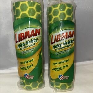 Libman Nitty Gritty Roller Mop Refill #02011‎ Tear Resistant Cleaning Pads -2